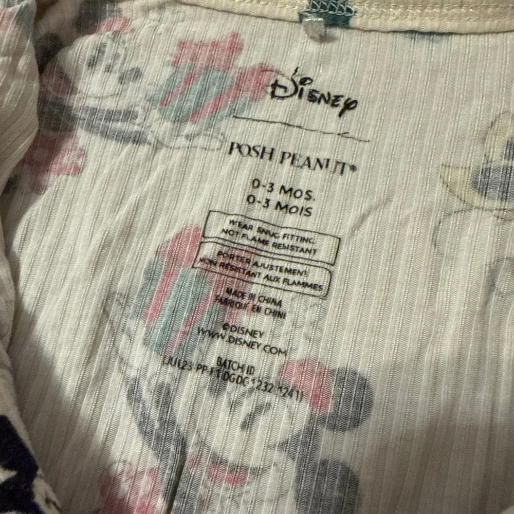 Posh Peanut Disney Minnie Mouse Christmas Bamboo Ribbed Footie Sleeper 0-3M